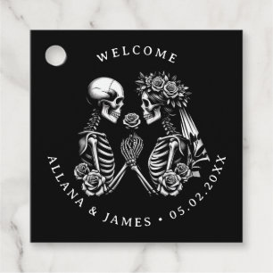 Welcome Gothic Wedding Favour Tags