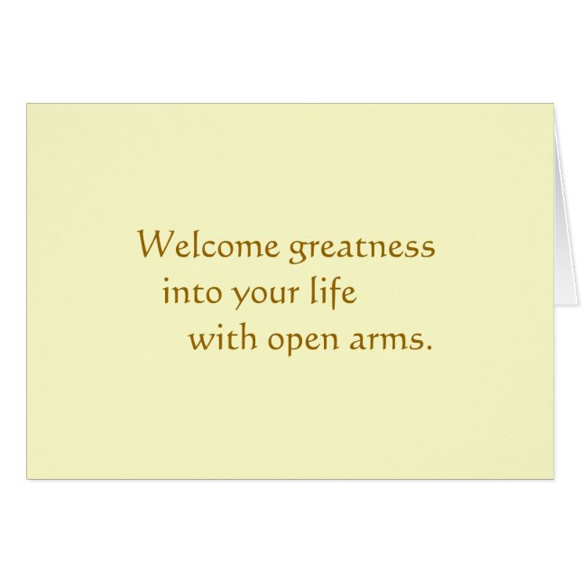 Welcome Greatness (Front Horizontal)