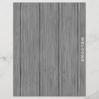 Welcome | Guest Information Divider | Wooden Plank