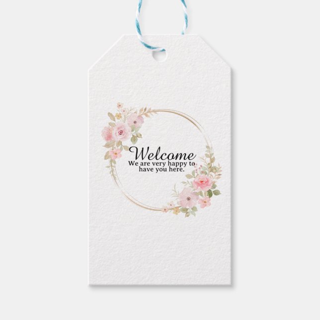 Welcome Handmade Sticker Gift Tags (Front)