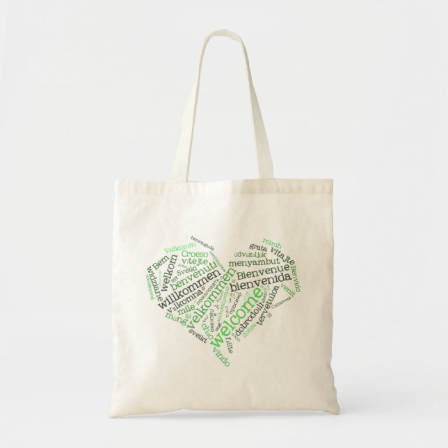 Welcome Heart (many languages) Bag (Front)