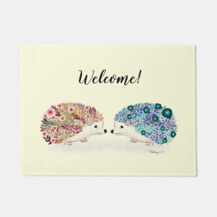 Welcome! Hedgehog Friends Doormat
