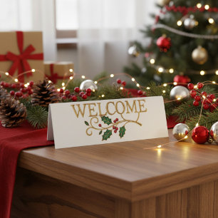 Welcome holly christmas guest