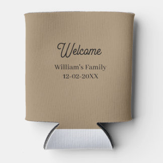 Welcome home add family name house inauguration  can cooler