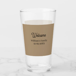 Welcome home add family name house inauguration glass
