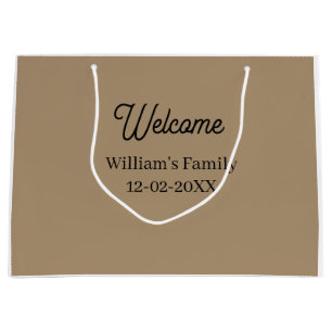 Welcome home add family name house inauguration large gift bag