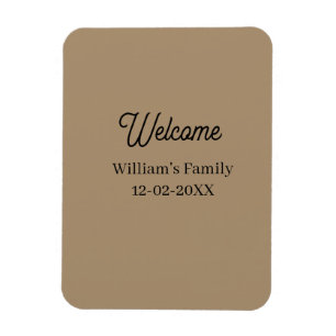 Welcome home add family name house inauguration magnet