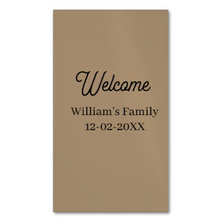 Welcome home add family name house inauguration  	Magnetic business card