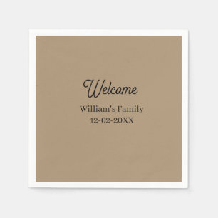 Welcome home add family name house inauguration  napkin