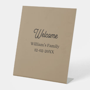Welcome home add family name house inauguration pedestal sign