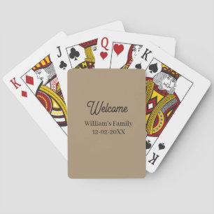 Welcome home add family name house inauguration  playing cards