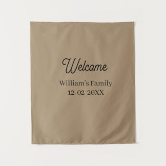 Welcome home add family name house inauguration  tapestry