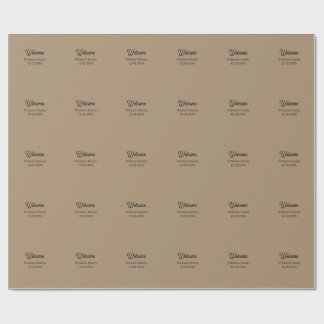 Welcome home add family name house inauguration  wrapping paper