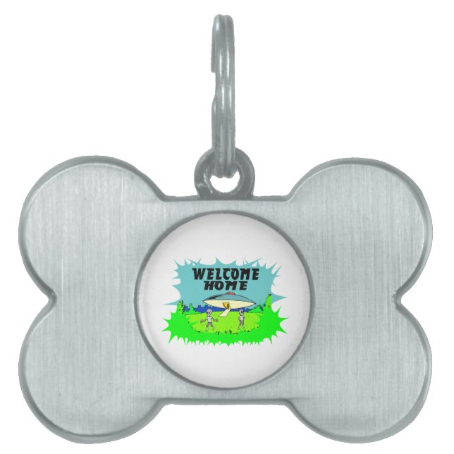 Welcome Home Aliens Pet ID Tag (Front)