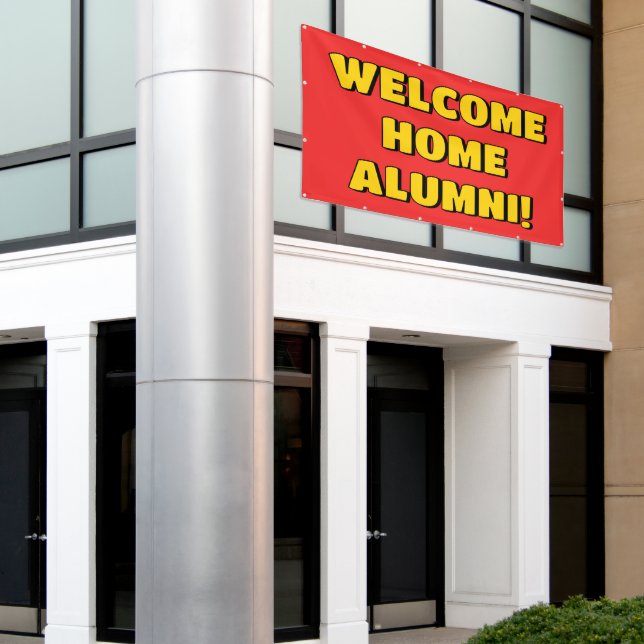 Welcome Home Alumni Banner (Outside Building)
