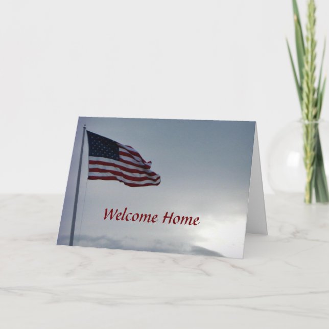 Welcome Home and Thank You Military Greeting Card (Front)