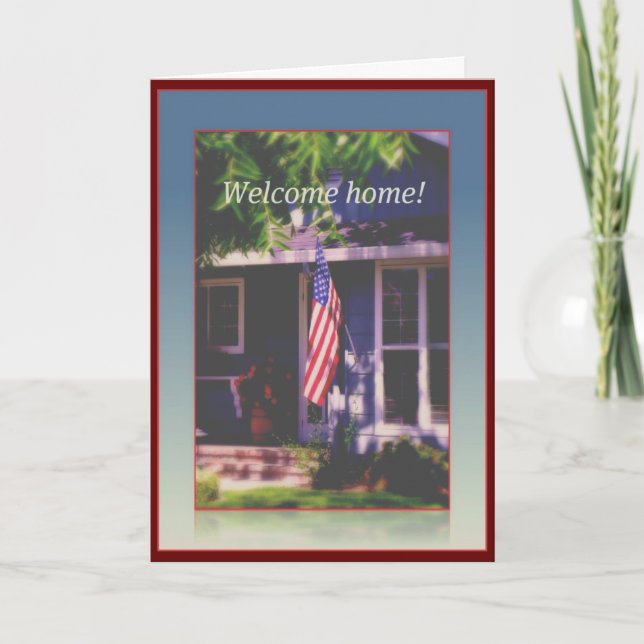 Welcome Home and Thank You Military Greeting Card (Front)