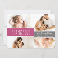 Welcome Home Baby Girl Photo Collage Pink