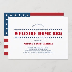 Welcome Home BBQ USA Invitation