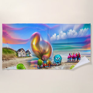 Welcome Home Beach Balloons Sand Towel