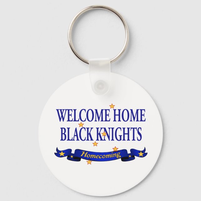 Welcome Home Black Knights Key Ring (Front)