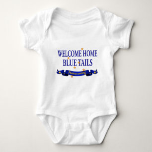 Welcome Home Blue Tails Baby Bodysuit