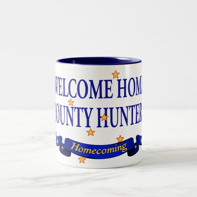 Welcome Home Bounty Hunters Two-Tone Coffee Mug (Center)