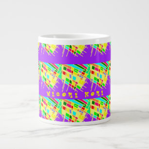 Welcome home brite splash art and message large coffee mug