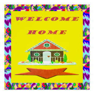 WELCOME HOME CAKE DESIGN POSTER