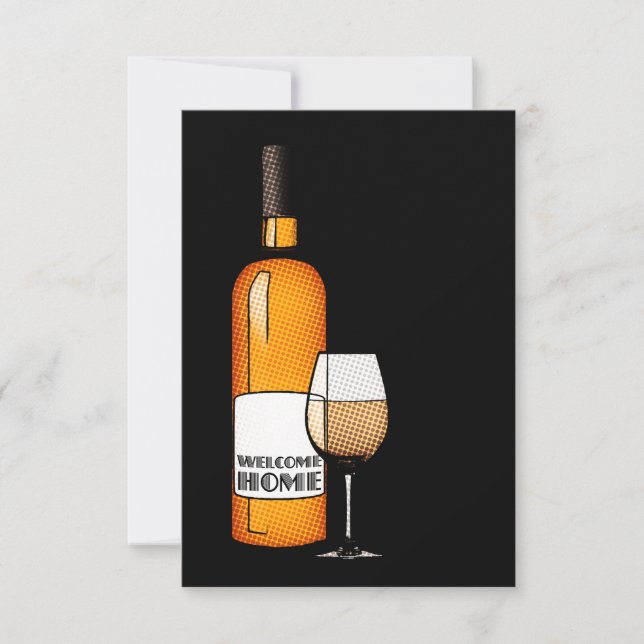 welcome home champagne invitation (Front)