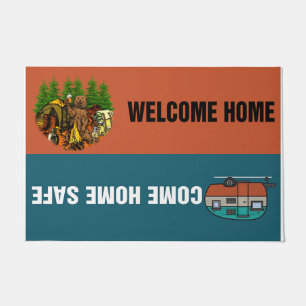 Welcome Home Come Home Safe Camping Doormat
