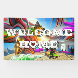 Welcome Home custom German Shepherd Dog Banner