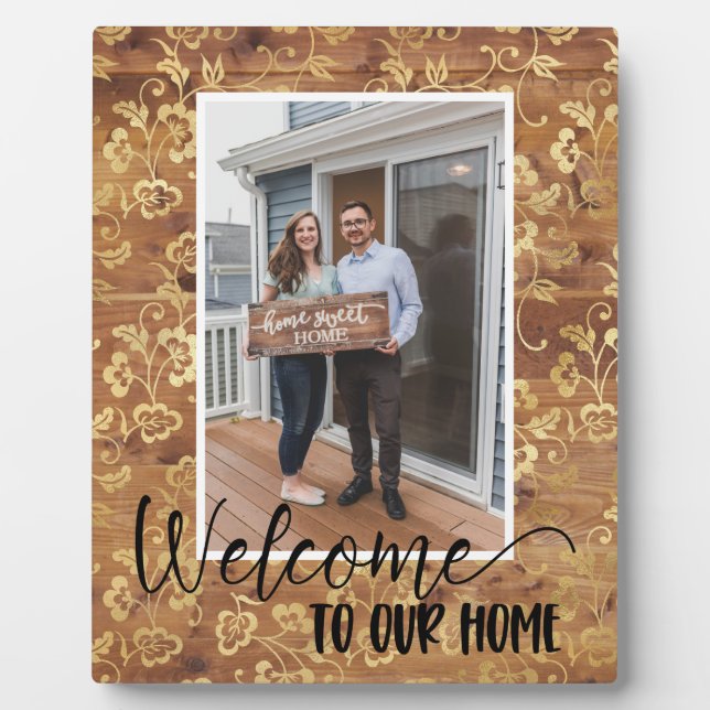 Welcome Home Custom Photo Plaque (Front)