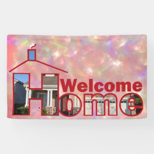 Welcome Home custom Vinyl Banner 3' x 5 