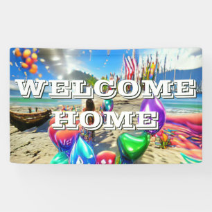 Welcome Home custom Vinyl Banner 3' x 5' Banner