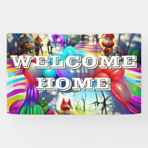 Welcome Home custom Vinyl Banner 3' x 5' Banner