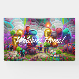 Welcome Home custom Vinyl Banner 3' x 5' Banner