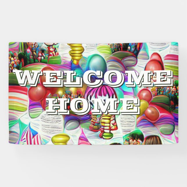 Welcome Home custom Vinyl Banner 3' x 5' Banner (Horizontal)