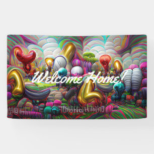 Welcome Home custom Vinyl Banner 3' x 5' Banner