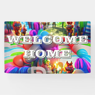 Welcome Home custom Vinyl Banner 3' x 5' Banner