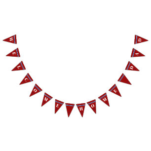 Welcome Home Dad Classic Nautical Anchor Stripes Bunting