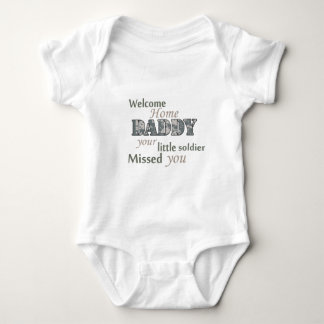 Welcome Home Daddy - "Little Soldier" Baby Bodysuit