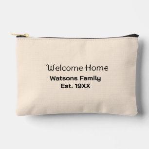 Welcome home family name est. Year guest house Accessory Pouch