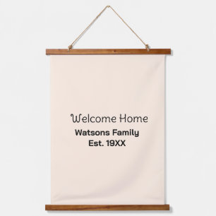 Welcome home family name est. Year guest house Hanging Tapestry