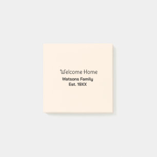Welcome home family name est. Year guest house Post-it Notes