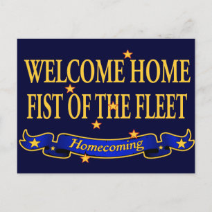 Welcome Home Fist of the Fleet Postcard