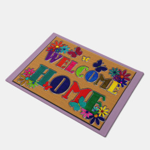 Welcome Home Floral Art Doormat