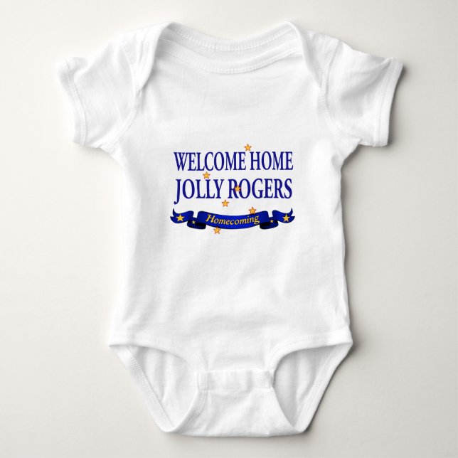 Welcome Home Jolly Rogers Baby Bodysuit (Front)