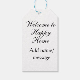 Welcome home lake beach house inauguration name gift tags