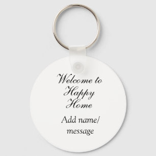 Welcome home lake beach house inauguration name key ring